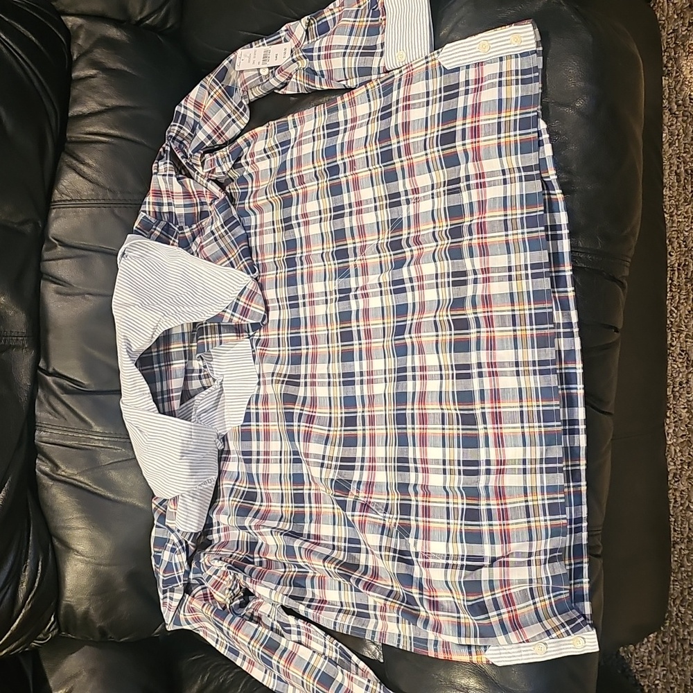 NEW BROOKS BROTHERS  Blue and Red Plaid Shirt Size XL - Picture 9 of 10